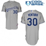 Kansas City Royals #30 Yordano Ventura Gray Jersey