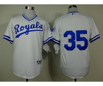 Kansas City Royals #35 Eric Hosmer 1974 White Jersey