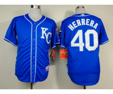 Kansas City Royals #40 Kelvin Herrera 2014 Blue Jersey