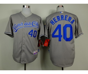 Kansas City Royals #40 Kelvin Herrera Gray Jersey