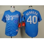 Kansas City Royals #40 Kelvin Herrera Light Blue Jersey