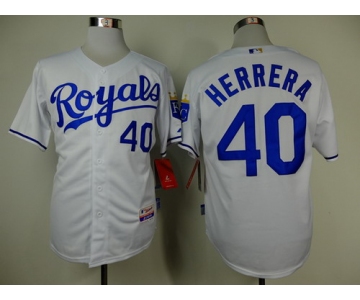Kansas City Royals #40 Kelvin Herrera White Jersey