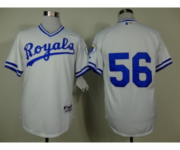 Kansas City Royals #56 Greg Holland 1974 White Jersey
