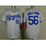 Kansas City Royals #56 Greg Holland White Jersey
