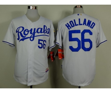 Kansas City Royals #56 Greg Holland White Jersey