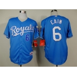 Kansas City Royals #6 Lorenzo Cain Light Blue Jersey
