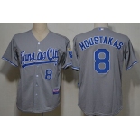 Kansas City Royals #8 Mike Moustakas Gray Jersey