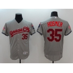 Men Kansas City Royals 35 Hosmer Grey Elite 2022 MLB Jersey