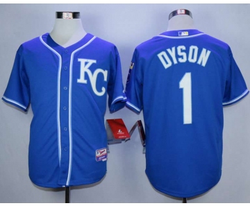 Men's Kansas City Royals #1 Jarrod Dyson Blue Alternate Cool Base Jersey