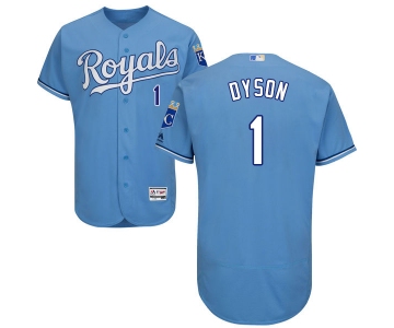 Men's Kansas City Royals #1 Jarrod Dyson Majestic Light Blue 2016 Flexbase Authentic Collection Jersey