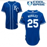 Men's Kansas City Royals #25 Kendrys Morales 2014 Blue Jersey