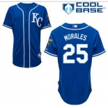 Men's Kansas City Royals #25 Kendrys Morales 2014 Blue Jersey