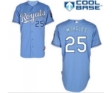 Men's Kansas City Royals #25 Kendrys Morales Light Blue Jersey