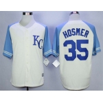 Men's Kansas City Royals #35 Eric Hosmer Cream New Cool Base Jersey