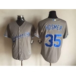 Men's Kansas City Royals #35 Eric Hosmer Gray Road 2015 MLB Cool Base Jersey