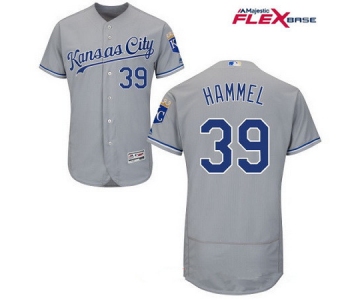 Men's Kansas City Royals #39 Jason Hammel Gray Road Stitched MLB Majestic Flex Base Jersey