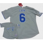 Men's Kansas City Royals #6 Lorenzo Cain Gray Jersey
