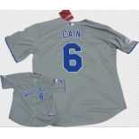 Men's Kansas City Royals #6 Lorenzo Cain Gray Jersey