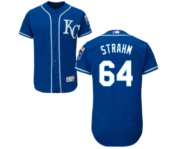 Men's Kansas City Royals #64 Matthew Strahm Majestic Royal Blue 2016 Flexbase Authentic Collection Jersey