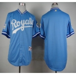 Men's Kansas City Royals Blank 1985 Turn Back The Clock Blue Jersey