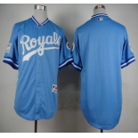Men's Kansas City Royals Blank 1985 Turn Back The Clock Blue Jersey