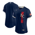 Men's Kansas City Royals Blank 2021 Navy All-Star Flex Base Stitched MLB Jersey