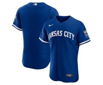 Men's Kansas City Royals Blank Blue Flex Base Stitched Jersey