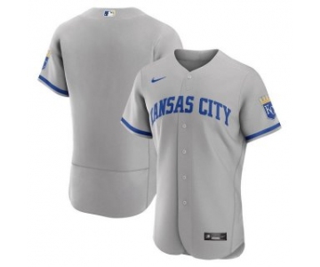Men's Kansas City Royals Blank Grey Flex Base Stitched Jersey