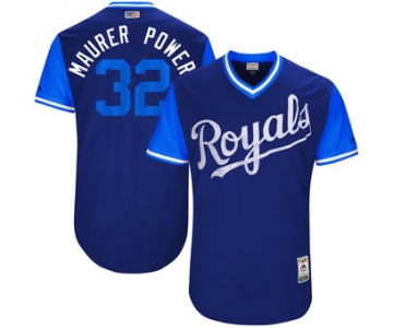 Men's Kansas City Royals Brandon Maurer Maurer Power Majestic Royal 2017 Players Weekend Authentic Jersey