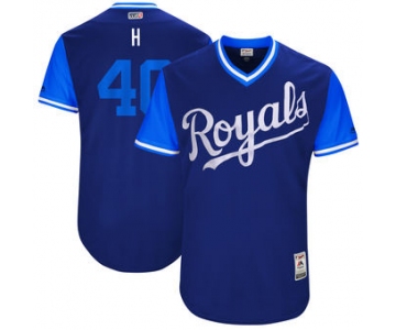 Men's Kansas City Royals Kelvin Herrera H Majestic Royal 2017 Players Weekend Authentic Jersey