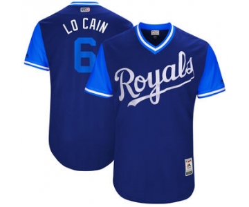 Men's Kansas City Royals Lorenzo Cain Lo Cain Majestic Royal 2017 Players Weekend Authentic Jersey