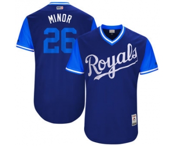 Men's Kansas City Royals Mike Minor Minor Majestic Royal 2017 Players Weekend Authentic Jersey
