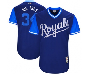 Men's Kansas City Royals Trevor Cahill Big Trev Majestic Royal 2017 Players Weekend Authentic Jersey