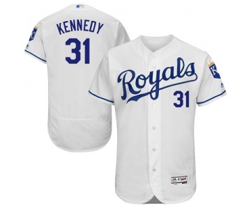 Royals #31 Ian Kennedy White Flexbase Authentic Collection Stitched Baseball Jersey