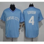 Royals #4 Alex Gordon Light Blue Cooperstown Stitched MLB Jersey
