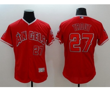 Men's LA Angels Of Anaheim #27 Mike Trout Red Flexbase 2016 MLB Player Jersey