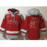 Men's Los Angeles Angels Of Anaheim #27 Mike Trout Red Ageless Must Have Lace Up Pullover Hoodie
