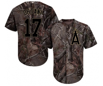 LA Angels of Anaheim #17 Shohei Ohtani Camo Realtree Collection Cool Base Stitched MLB Jersey