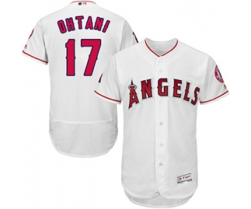 LA Angels of Anaheim #17 Shohei Ohtani White Flexbase Authentic Collection Stitched MLB Jersey