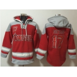 Men's Los Angeles Angels #17 Shohei Ohtani Red Ageless Must Have Lace Up Pullover Hoodie