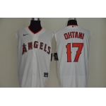Men's Los Angeles Angels #17 Shohei Ohtani White 2020 Cool and Refreshing Sleeveless Fan Stitched MLB Nike Jersey