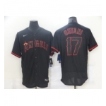 Men's Nike Los Angeles Angels of Anaheim #17 Shohei Ohtani Showtime Authentic Black Jersey