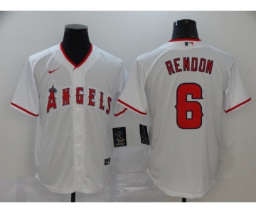 Men's Los Angeles Angels #6 Anthony Rendon White Stitched MLB Cool Base Nike Jersey