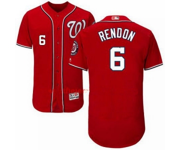 Men's Majestic Washington Nationals #6 Anthony Rendon Red Flexbase Authentic Collection MLB Jersey