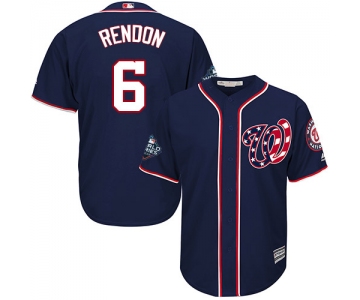 Men's Washington Nationals #6 Anthony Rendon Navy 2019 World Series Bound Cool Base Stitched MLB Jersey