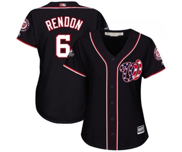 Nationals #6 Anthony Rendon Navy Blue Alternate 2019 World Series Bound Women's Stitched Baseball Jersey