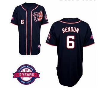 Washington Nationals #6 Anthony Rendon Navy Blue 10TH Jersey