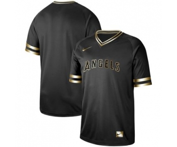 Angels of Anaheim Blank Black Gold Authentic Stitched Baseball Jersey