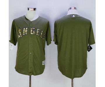 Angels of Anaheim Blank Green Camo New Cool Base Stitched MLB Jersey