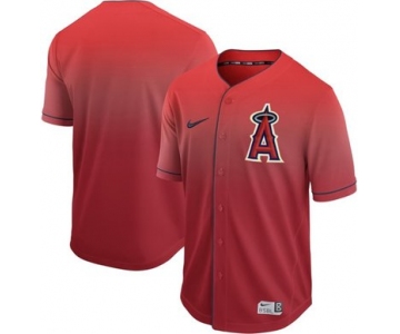 Angels of Anaheim Blank Red Fade Authentic Stitched Baseball Jersey